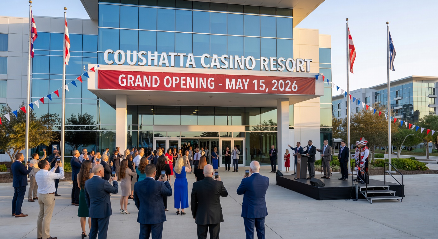 Interior lobby area of the Legacy Tower showcasing modern design elements at Coushatta Casino Resort