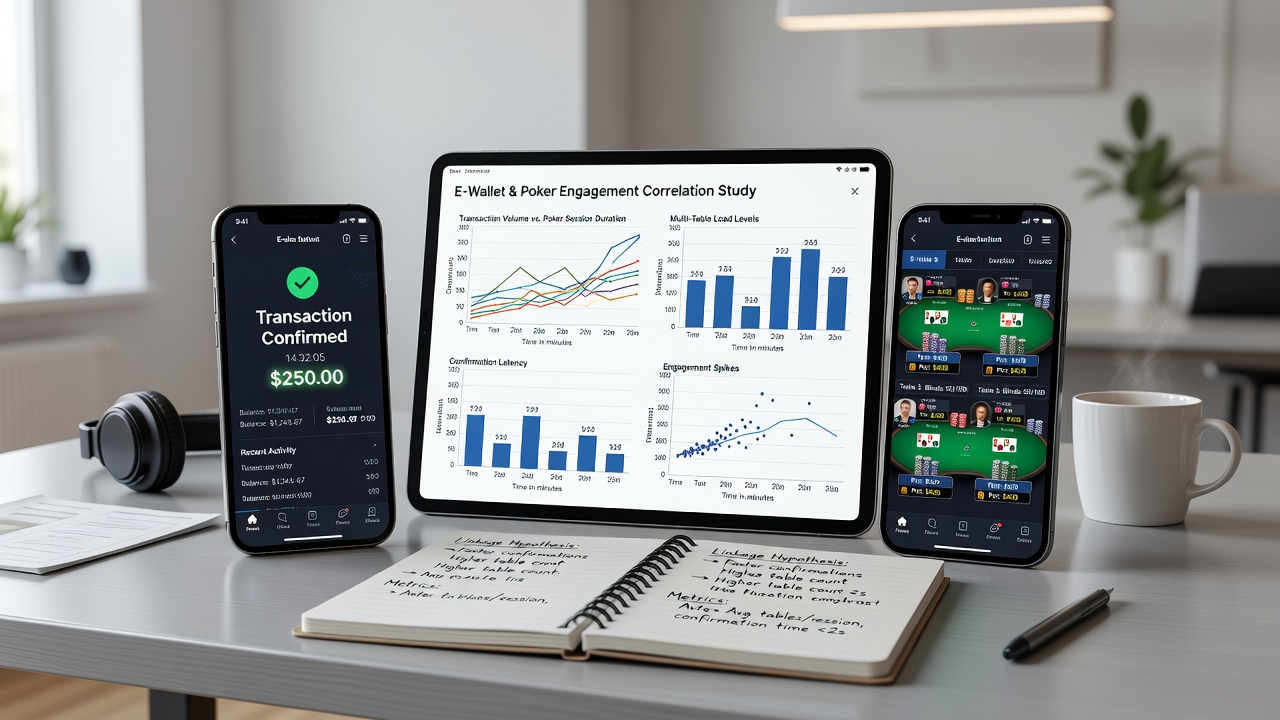 Mobile poker player reviewing e-wallet confirmation while managing multiple tables on a handheld device
