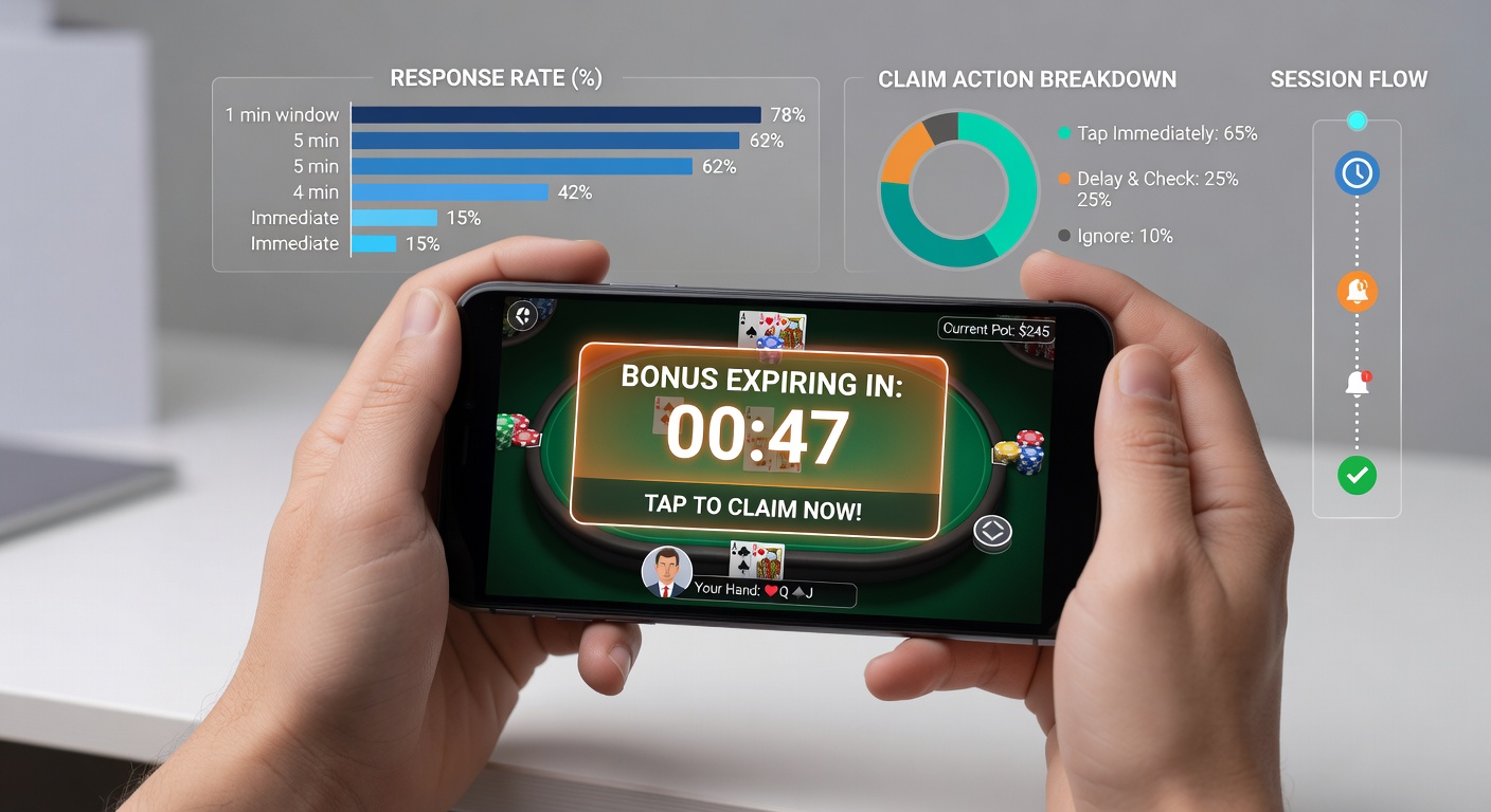 Analytics dashboard screenshot showing player engagement curves tied to different bonus expiration periods in poker applications