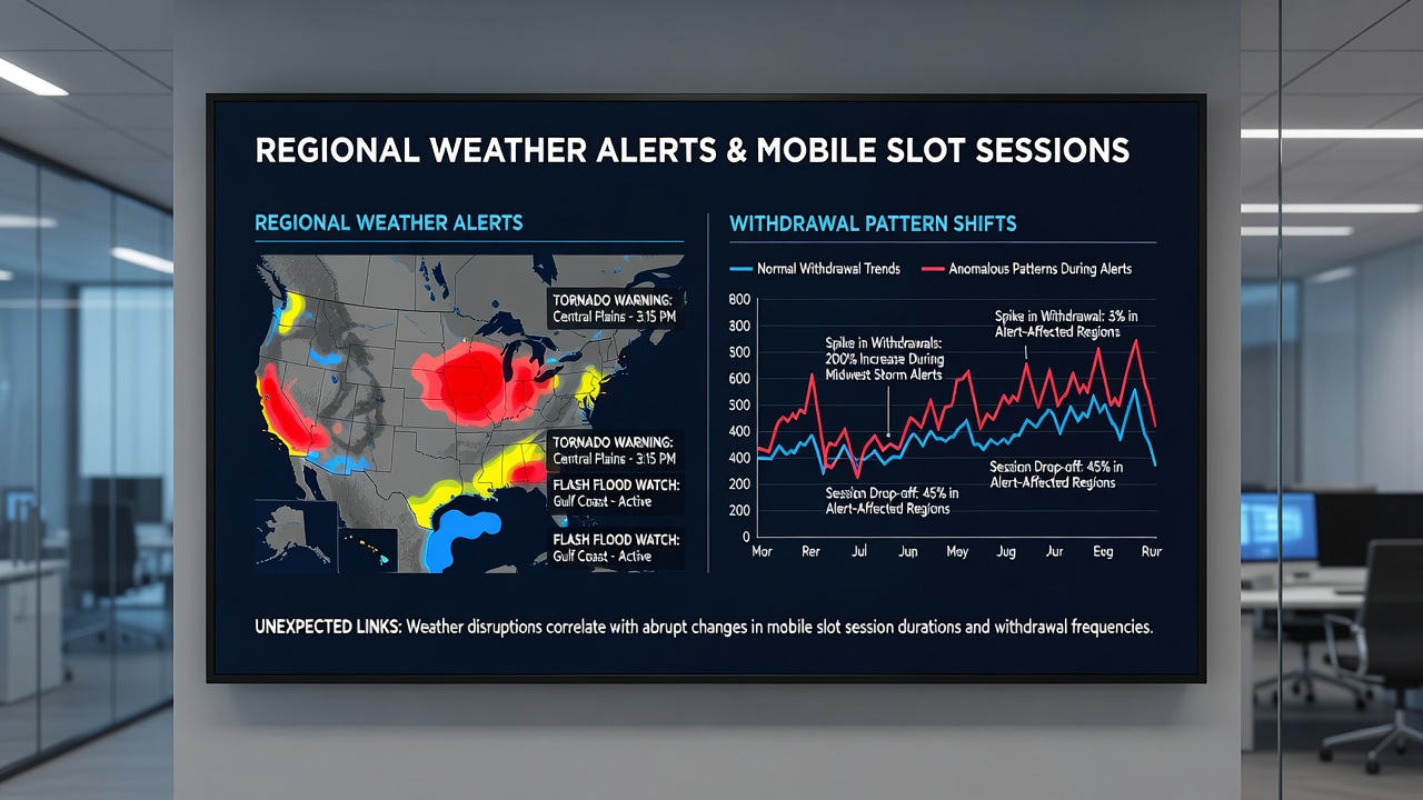 Mobile slot interface showing withdrawal confirmation during active weather notification