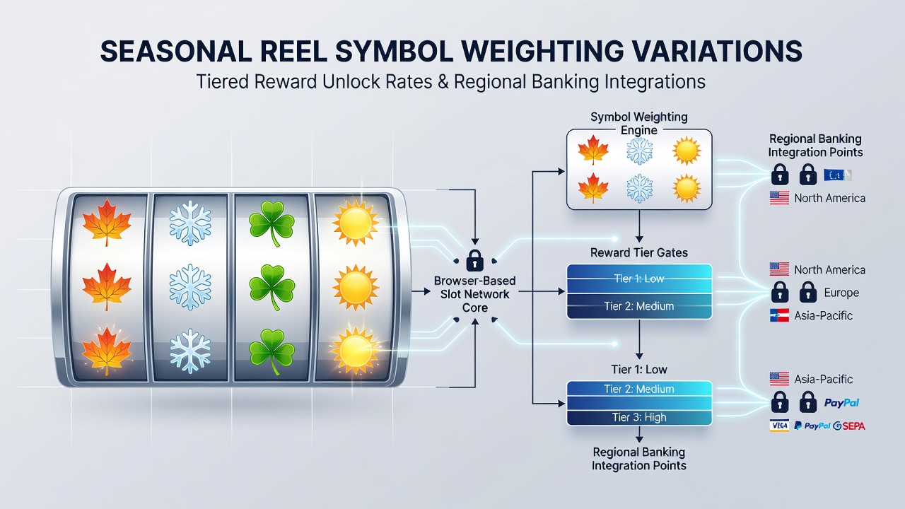 Browser-based slot interface displaying seasonal reel symbol adjustments during peak periods