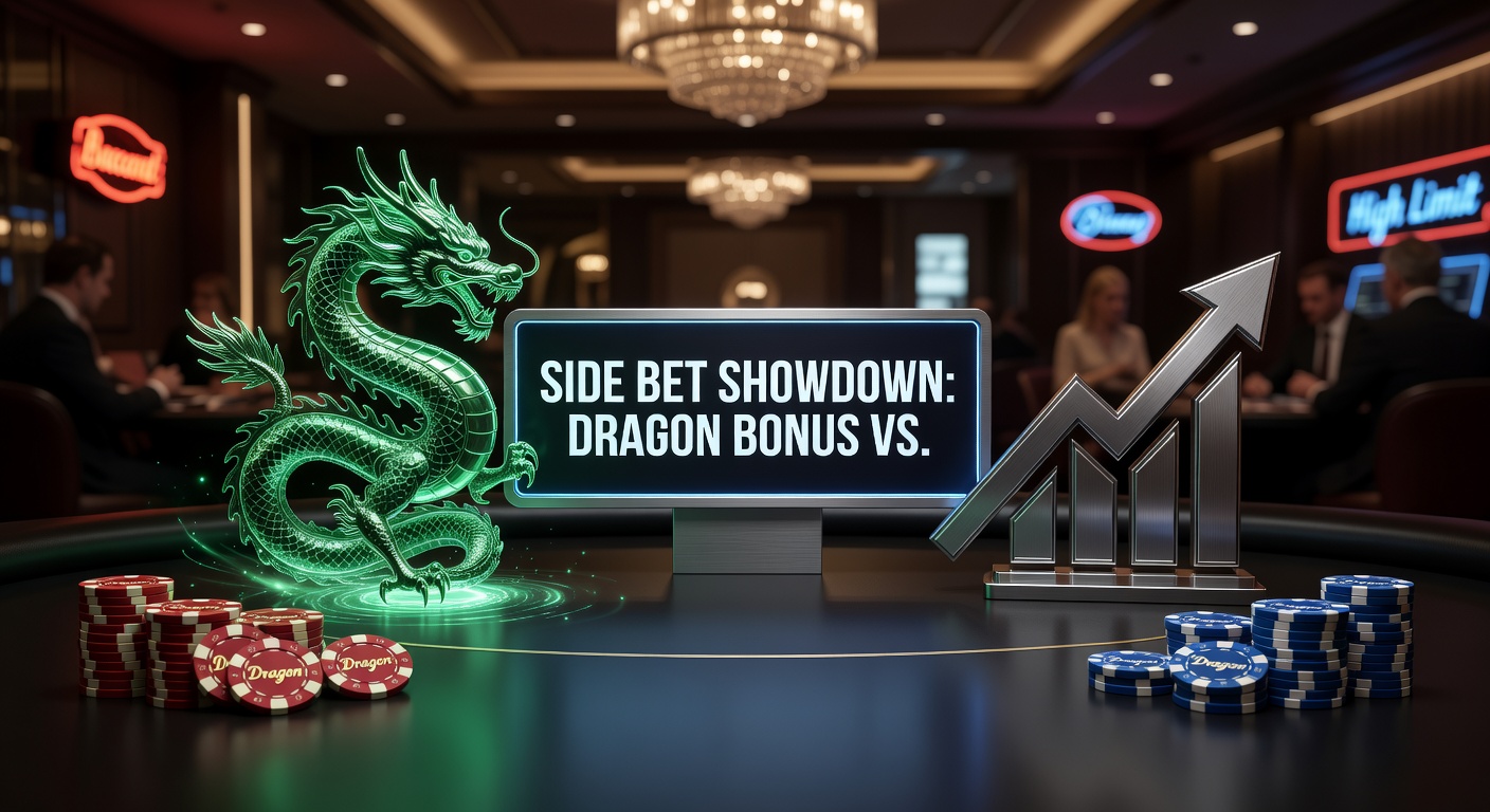 Vibrant baccarat table highlighting Dragon Bonus and Panda 8 side bet options during a live dealer game